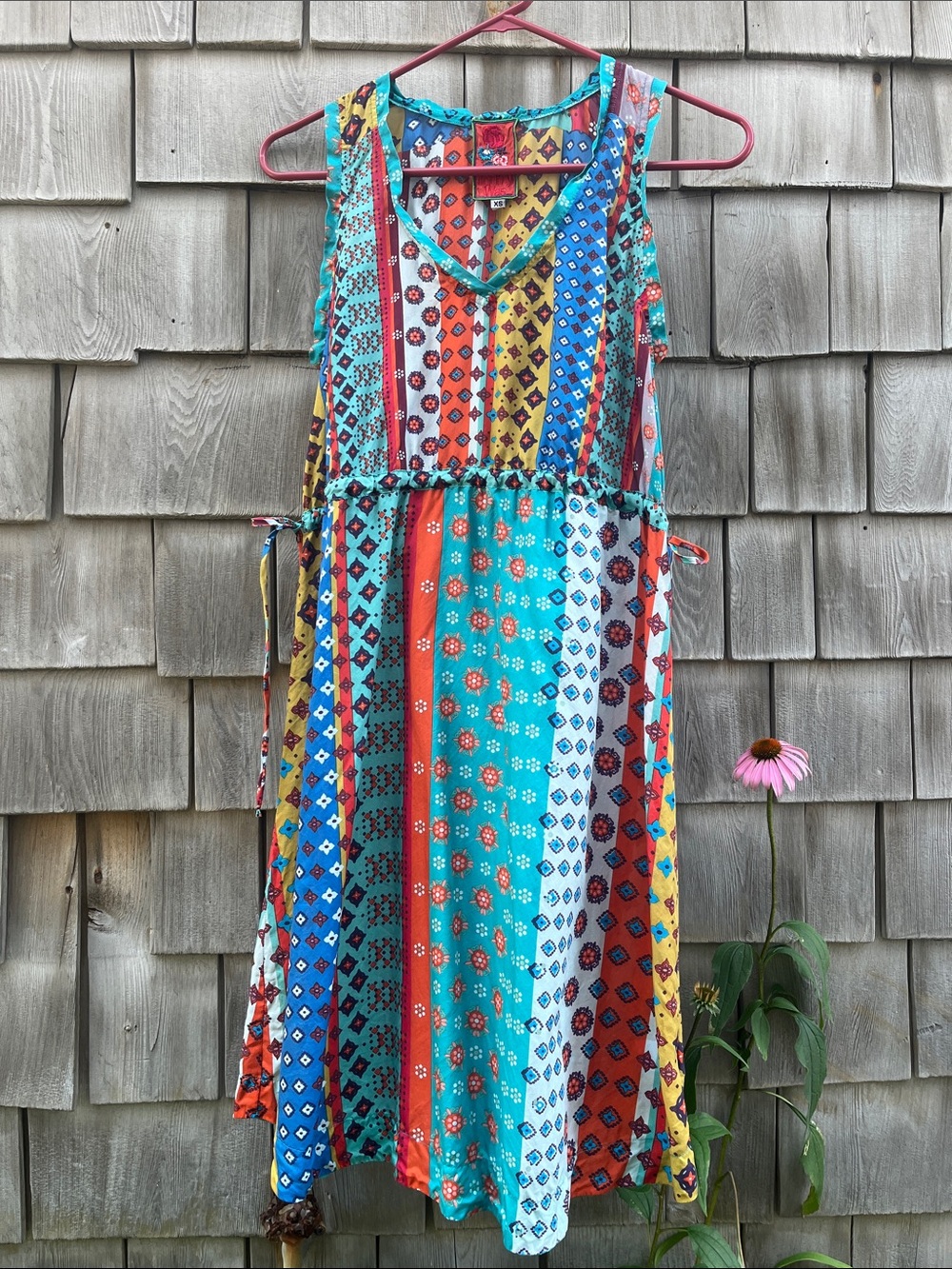 Johnny was 100% silk sleeveless dress XS